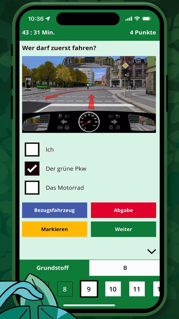 FahrAPP App Screenshot – Home screen and study areas
