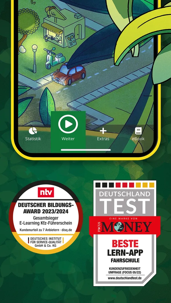 FahrAPP App Screenshot – Theory question in official exam format