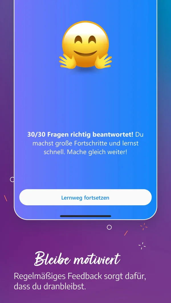 fahren-lernen-springer App Screenshot – Learning progress and personal statistics