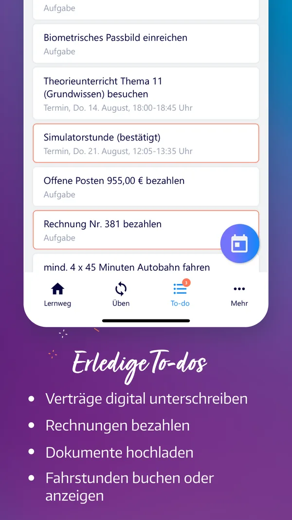 fahren-lernen-springer App Screenshot – Question catalogue sorted by topic