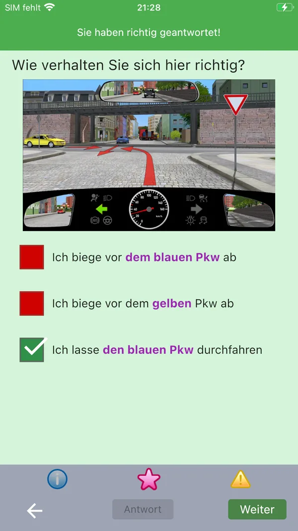 fahrschule-de-2026 App Screenshot – Home screen and study areas
