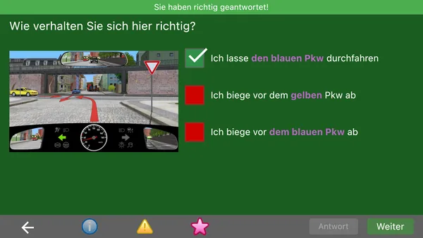 fahrschule-de-2026 App Screenshot – Theory question in official exam format