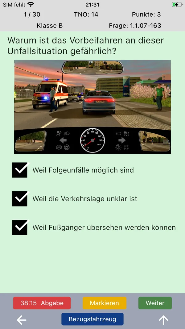 fahrschule-de-2026 App Screenshot – Learning progress and personal statistics