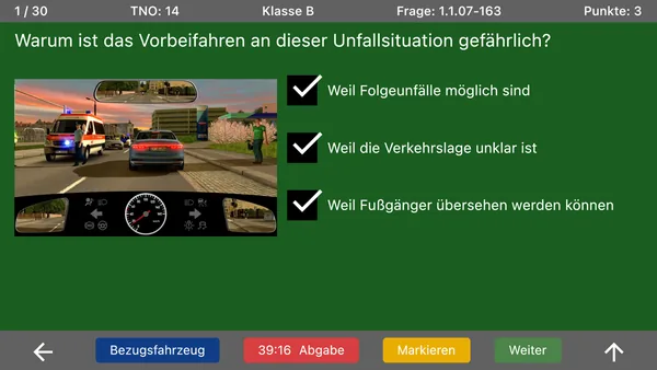 fahrschule-de-2026 App Screenshot – Full exam simulation overview