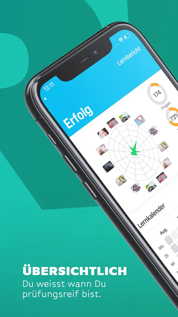 itheorie-fuehrerschein App Screenshot – Language and settings screen