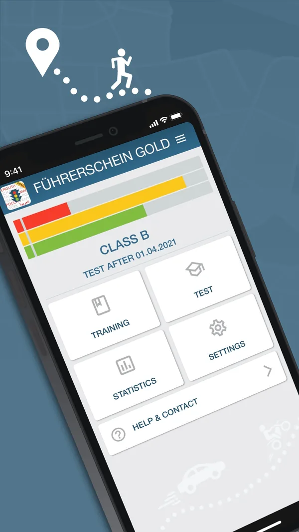 Theorie24 GOLD App Screenshot – Home screen and study areas