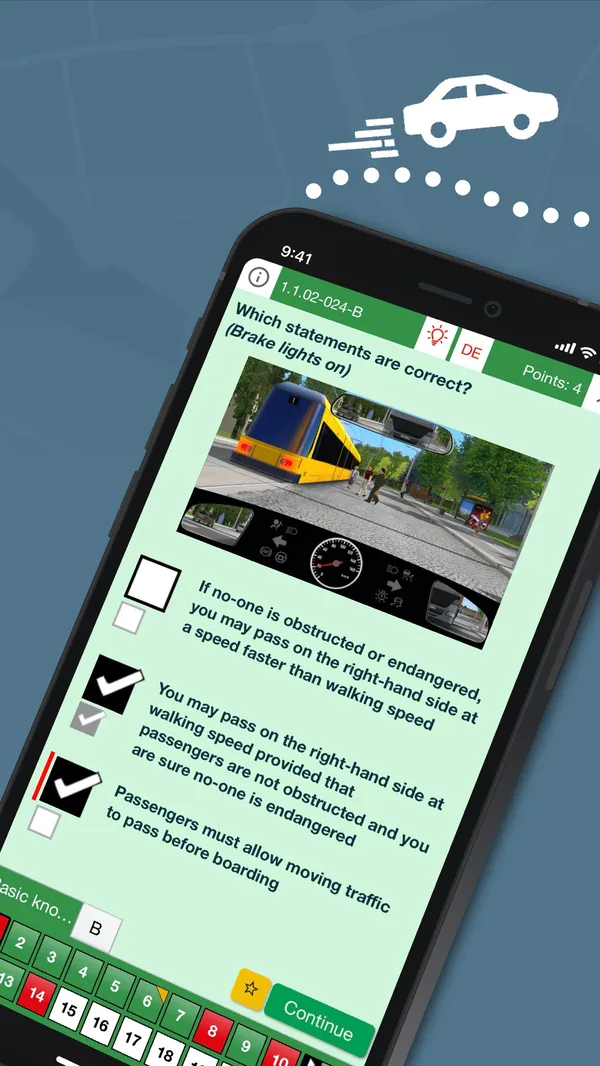 Theorie24 GOLD App Screenshot – Answer feedback with explanation